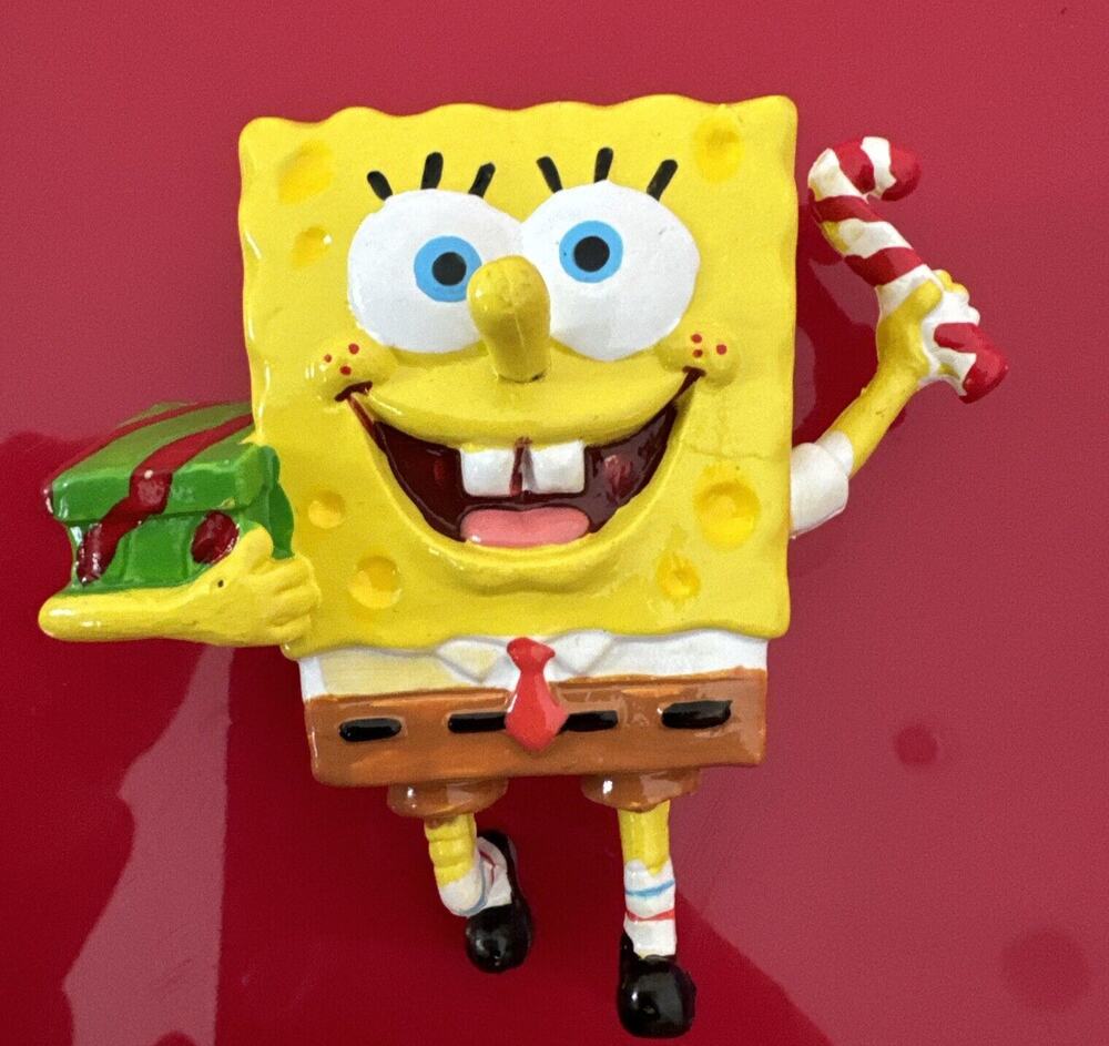 SpongeBob Ornament 2002 Kurt Adler Viacom 3.5" Gift Candy Cane Ornament